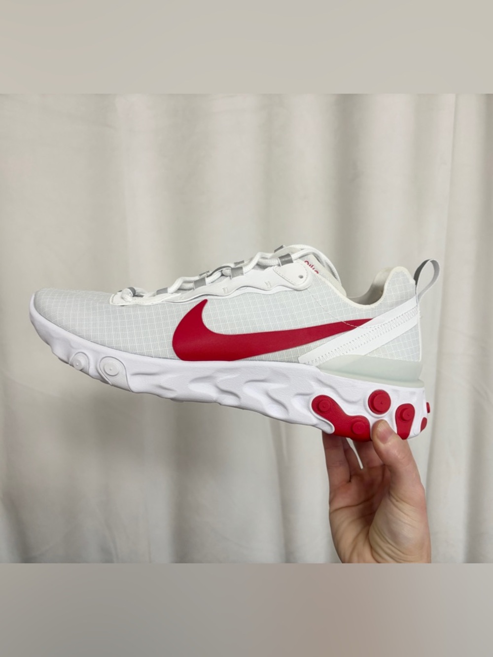 NEW IN BOX Nike React Element 55 SE "White/University Red - SZ 9.5